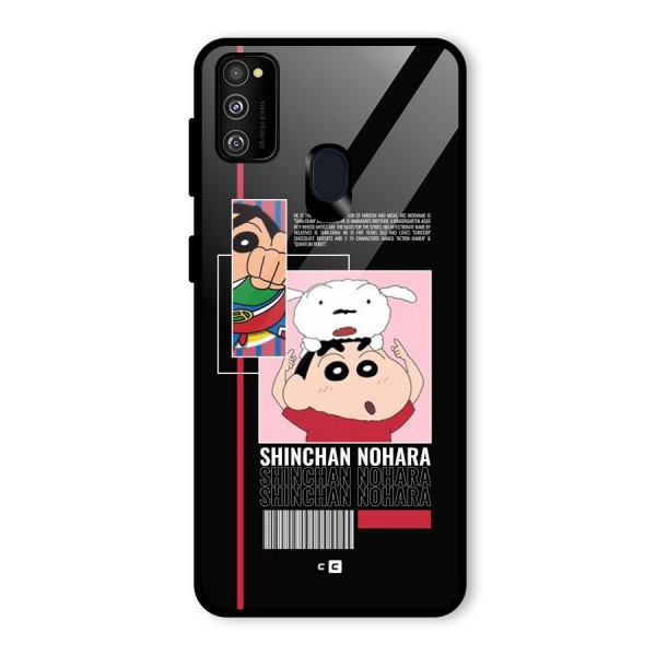 Shinchan Nohara Glass Back Case for Galaxy M21