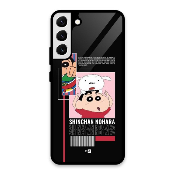 Shinchan Nohara Glass Back Case for Galaxy S22 Plus 5G