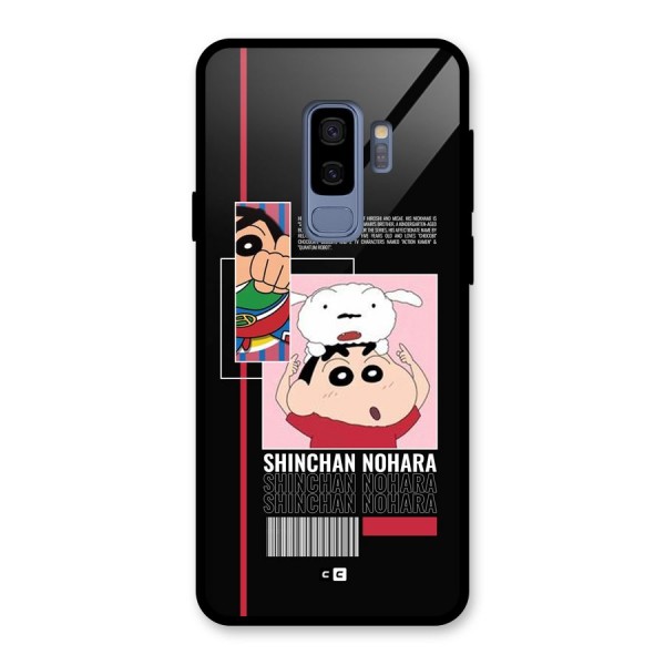 Shinchan Nohara Glass Back Case for Galaxy S9 Plus