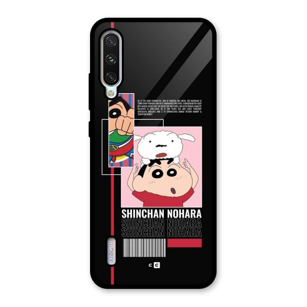 Shinchan Nohara Glass Back Case for Mi A3