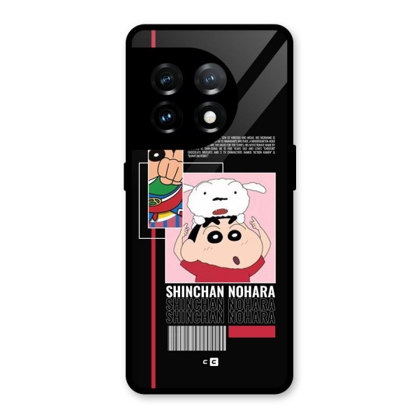 Shinchan Nohara Glass Back Case for OnePlus 11