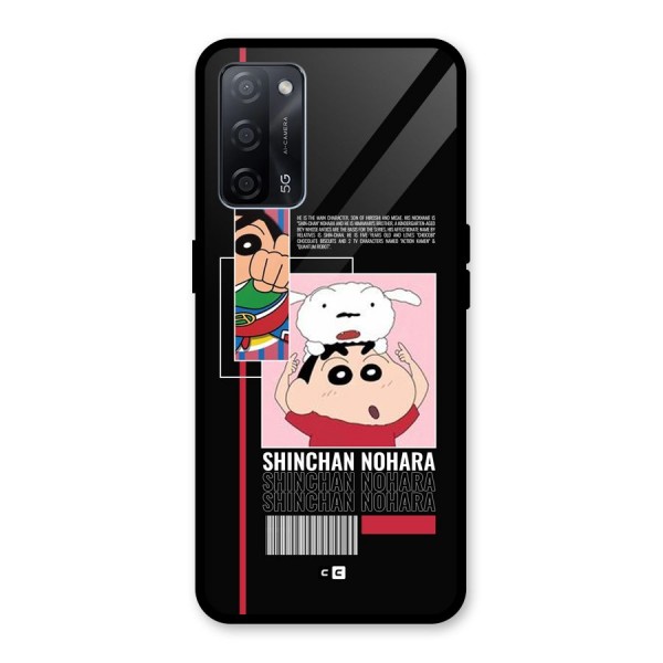 Shinchan Nohara Glass Back Case for Oppo A53s 5G