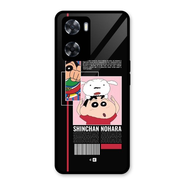 Shinchan Nohara Glass Back Case for Oppo A57 2022