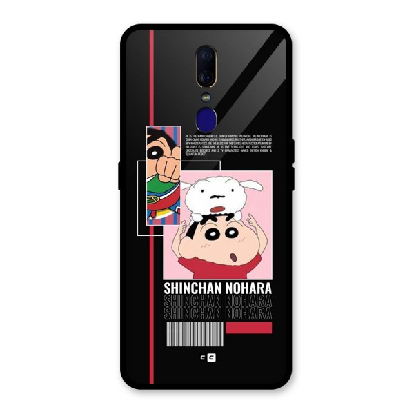 Shinchan Nohara Glass Back Case for Oppo F11