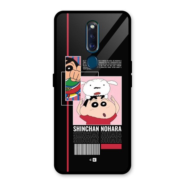 Shinchan Nohara Glass Back Case for Oppo F11 Pro