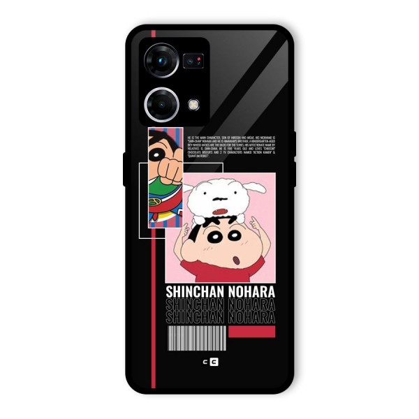 Shinchan Nohara Glass Back Case for Oppo F21 Pro 4G