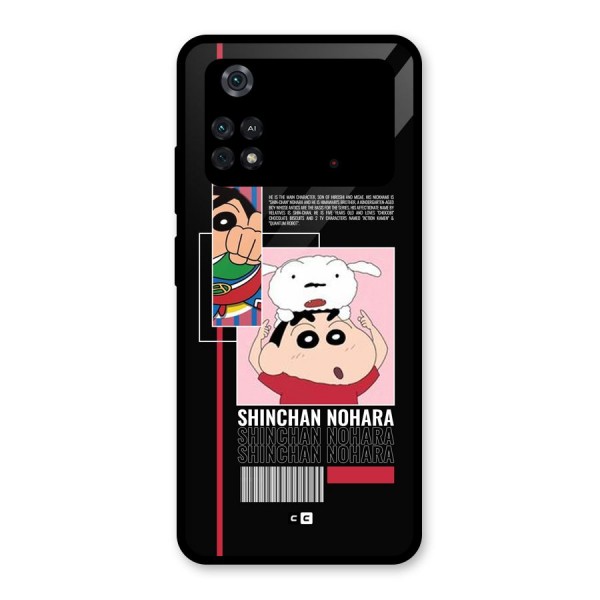 Shinchan Nohara Glass Back Case for Poco M4 Pro 4G