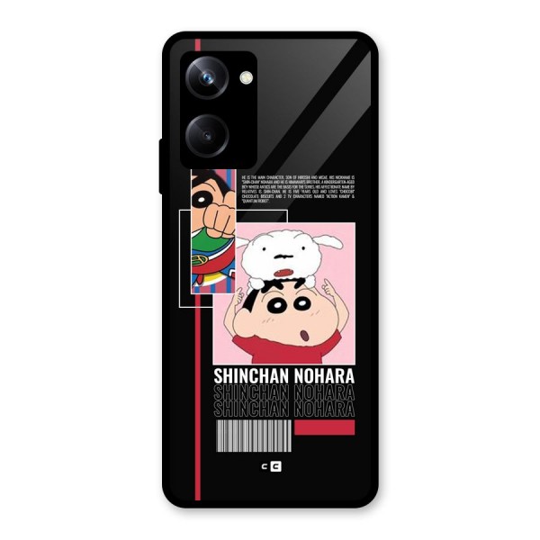 Shinchan Nohara Glass Back Case for Realme 10 Pro