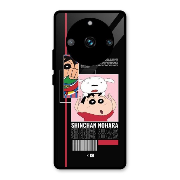 Shinchan Nohara Glass Back Case for Realme 11 Pro Plus