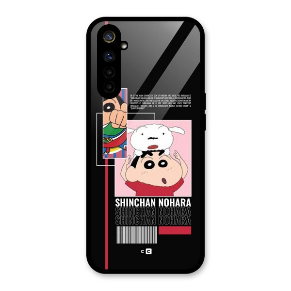 Shinchan Nohara Glass Back Case for Realme 6i