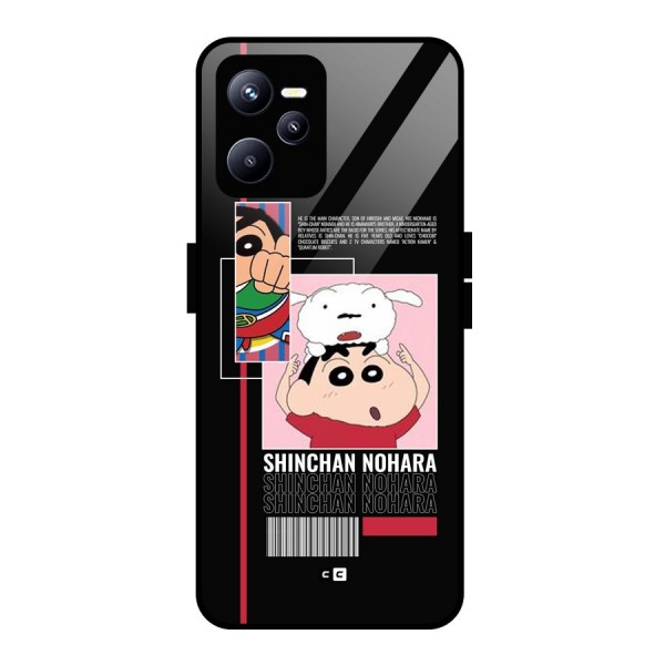 Shinchan Nohara Glass Back Case for Realme C35