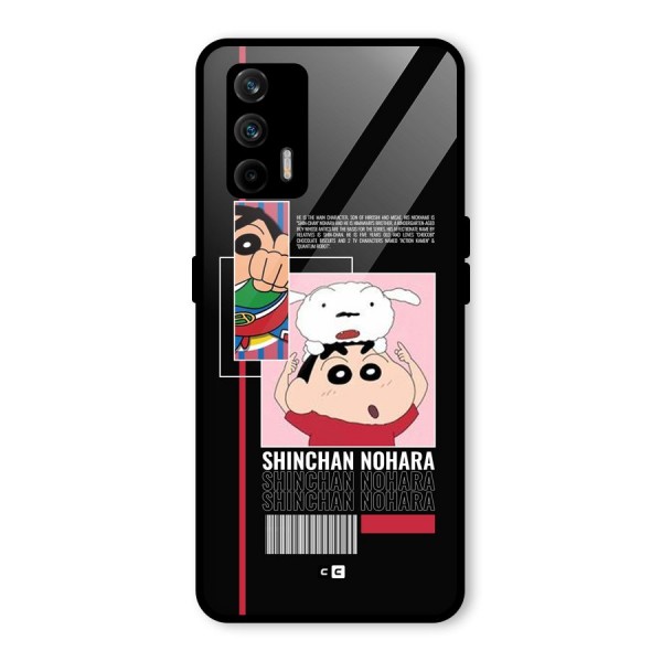 Shinchan Nohara Glass Back Case for Realme X7 Max