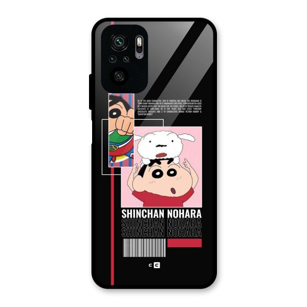 Shinchan Nohara Glass Back Case for Redmi Note 10