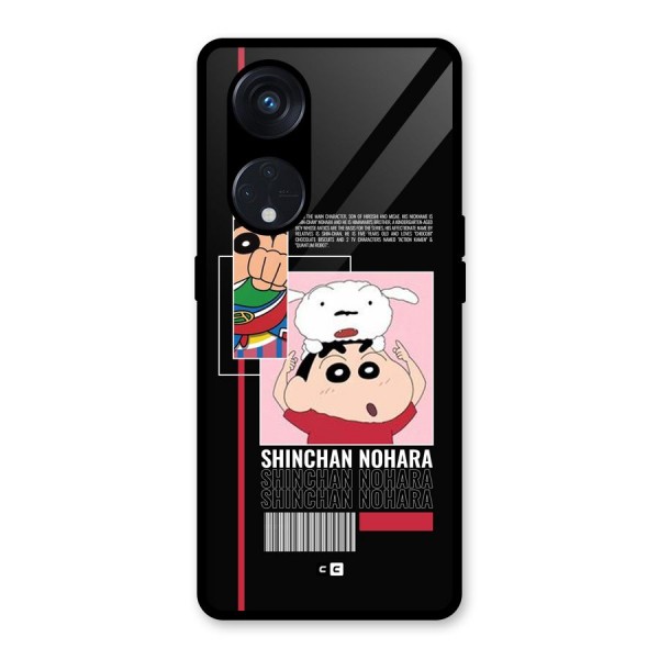 Shinchan Nohara Glass Back Case for Reno8 T 5G