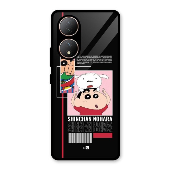 Shinchan Nohara Glass Back Case for Vivo T2