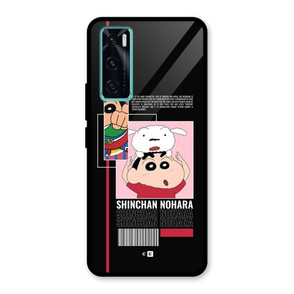 Shinchan Nohara Glass Back Case for Vivo V20 SE