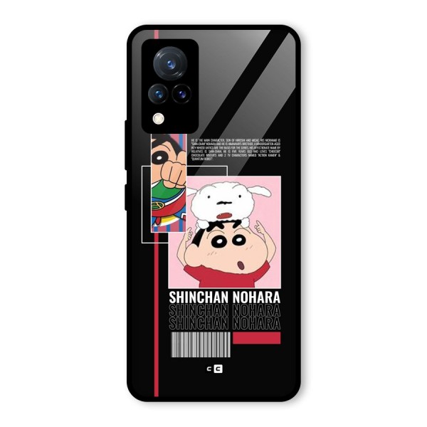 Shinchan Nohara Glass Back Case for Vivo V21 5G