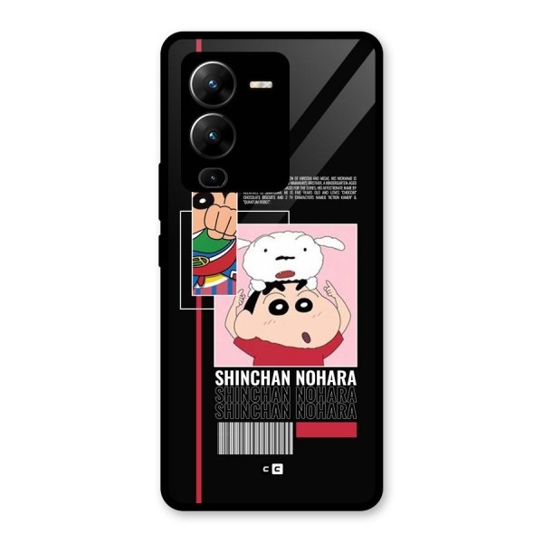 Shinchan Nohara Glass Back Case for Vivo V25 Pro