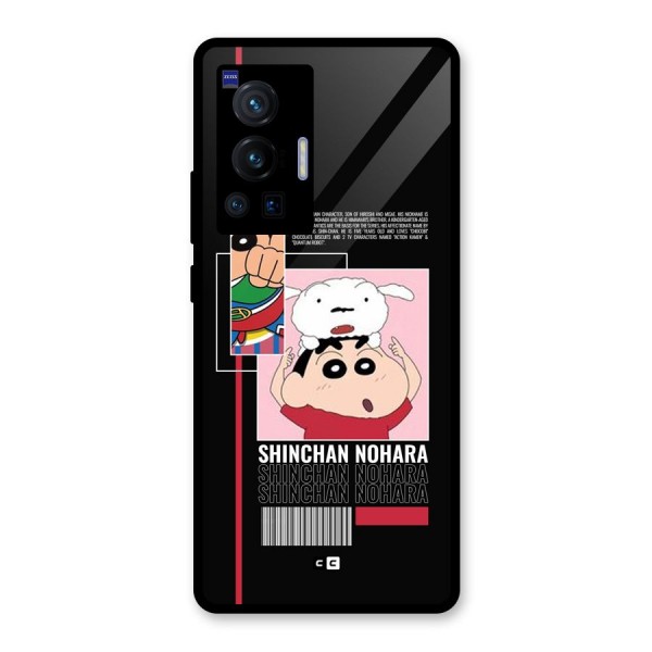 Shinchan Nohara Glass Back Case for Vivo X70 Pro