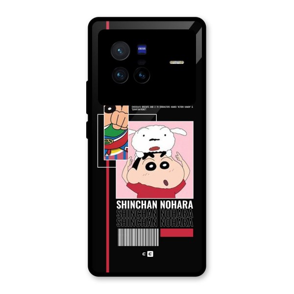 Shinchan Nohara Glass Back Case for Vivo X80