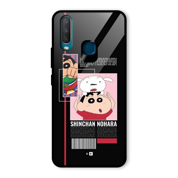 Shinchan Nohara Glass Back Case for Vivo Y12