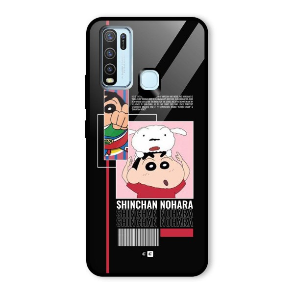 Shinchan Nohara Glass Back Case for Vivo Y50