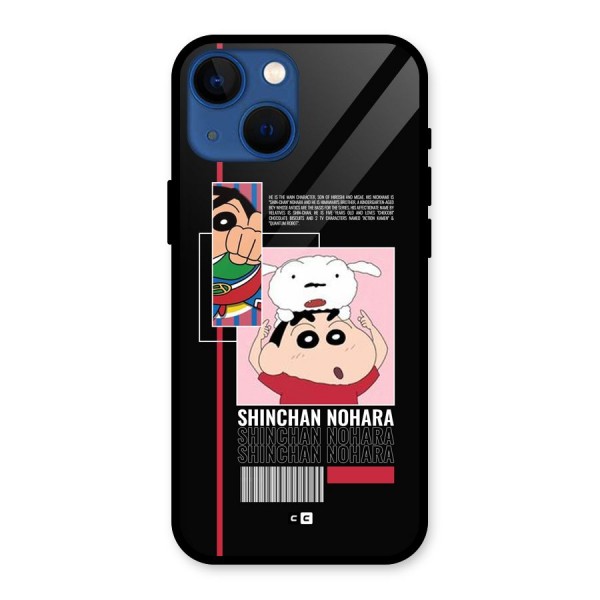 Shinchan Nohara Glass Back Case for iPhone 13 Mini