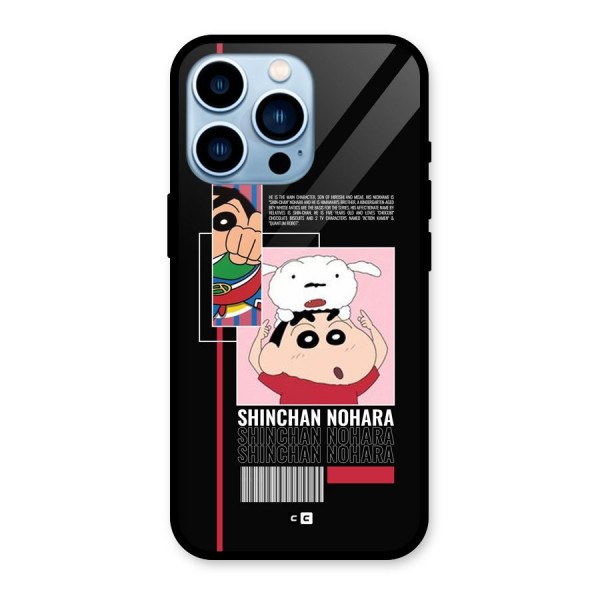 Shinchan Nohara Glass Back Case for iPhone 13 Pro