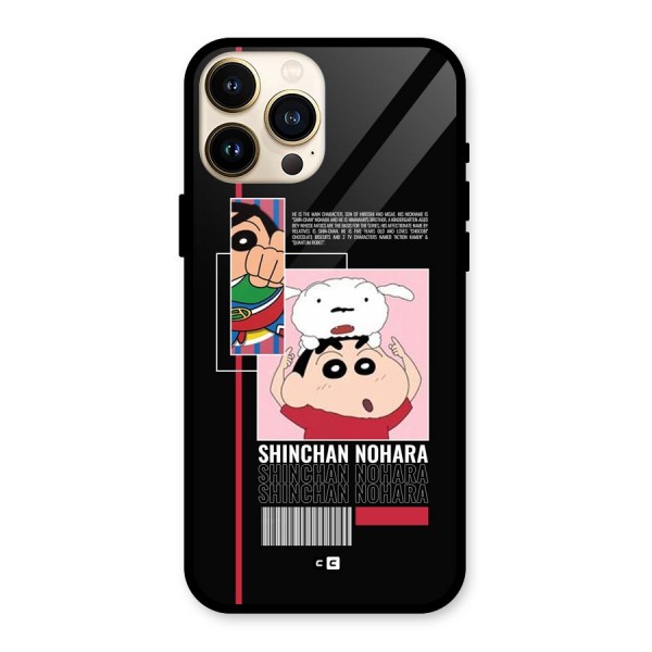 Shinchan Nohara Glass Back Case for iPhone 13 Pro Max