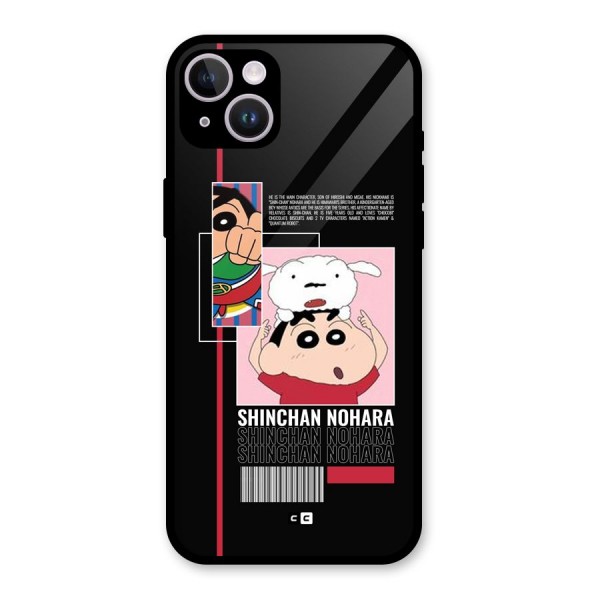 Shinchan Nohara Glass Back Case for iPhone 14 Plus