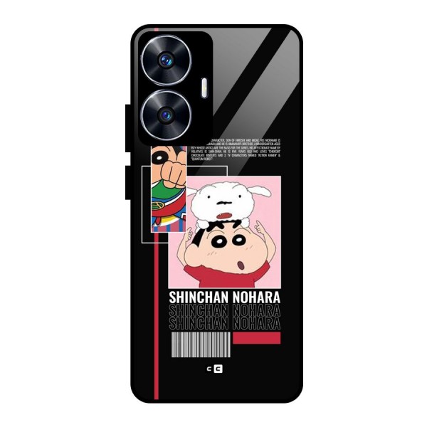 Shinchan Nohara Glass Back Case for realme C55