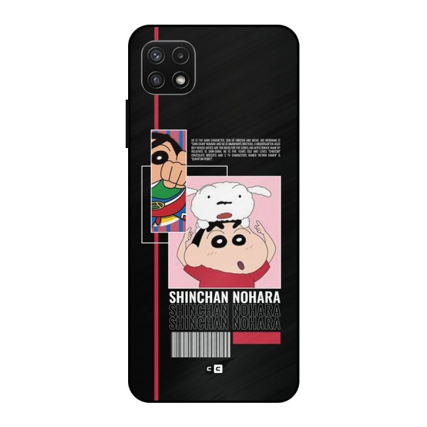 Shinchan Nohara Metal Back Case for Galaxy A22 5G