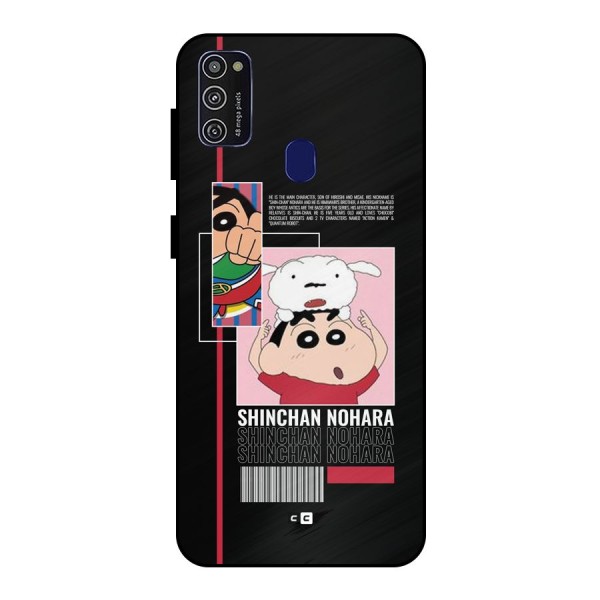 Shinchan Nohara Metal Back Case for Galaxy M21