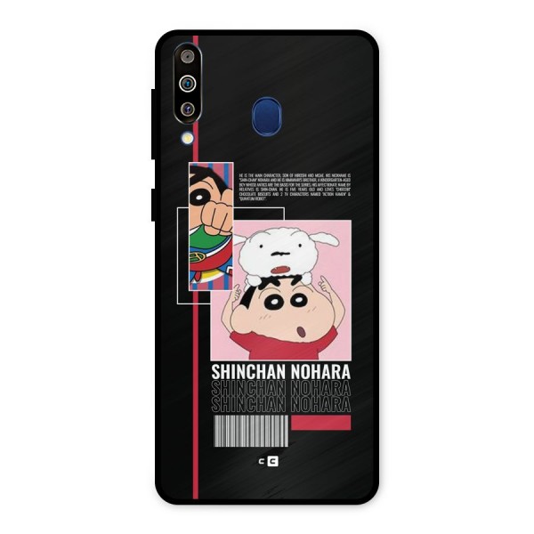 Shinchan Nohara Metal Back Case for Galaxy M30