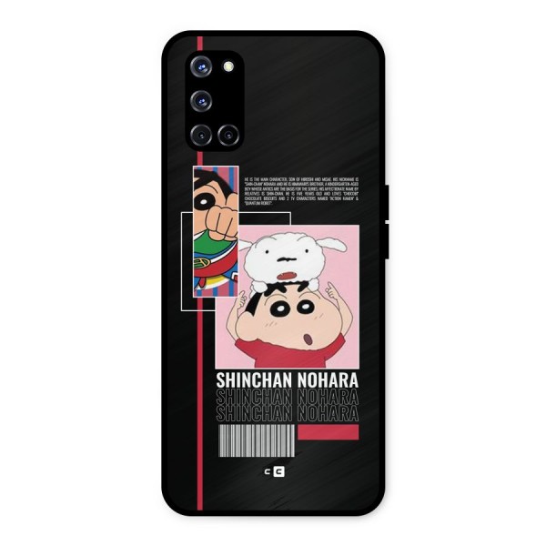 Shinchan Nohara Metal Back Case for Oppo A52