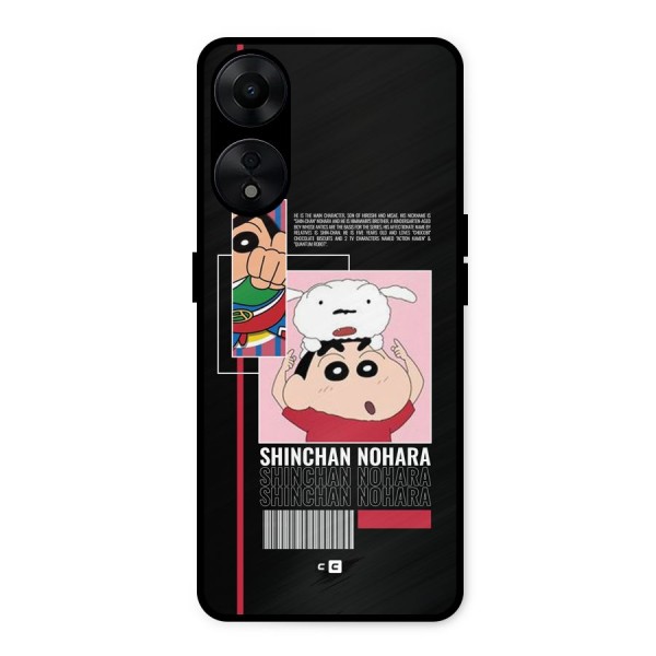 Shinchan Nohara Metal Back Case for Oppo A78 5G