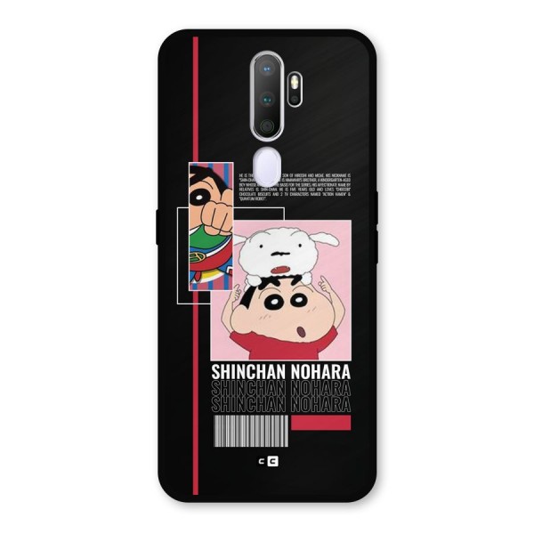 Shinchan Nohara Metal Back Case for Oppo A9 (2020)