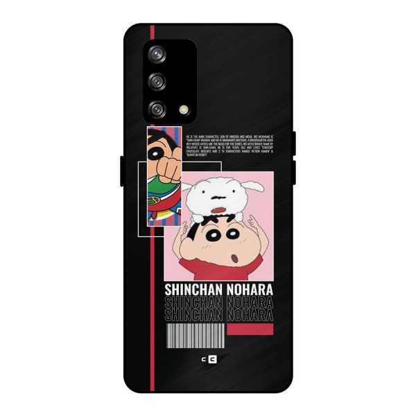 Shinchan Nohara Metal Back Case for Oppo F19