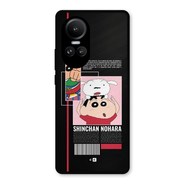 Shinchan Nohara Metal Back Case for Oppo Reno10 Pro