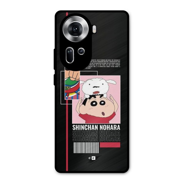 Shinchan Nohara Metal Back Case for Oppo Reno11 5G