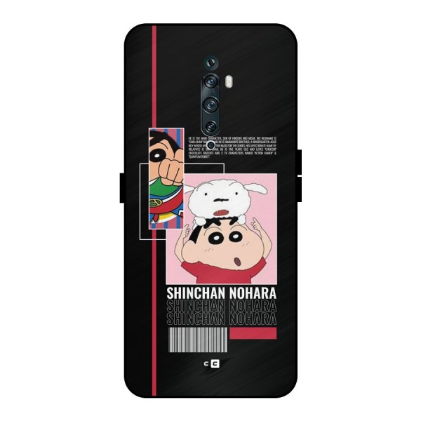 Shinchan Nohara Metal Back Case for Oppo Reno2 F