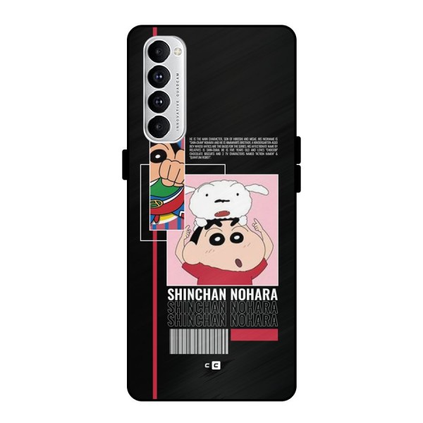 Shinchan Nohara Metal Back Case for Oppo Reno4 Pro