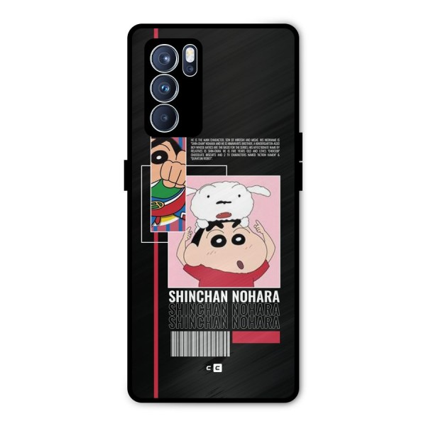 Shinchan Nohara Metal Back Case for Oppo Reno6 Pro 5G