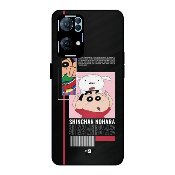 Shinchan Nohara Metal Back Case for Oppo Reno7 Pro 5G