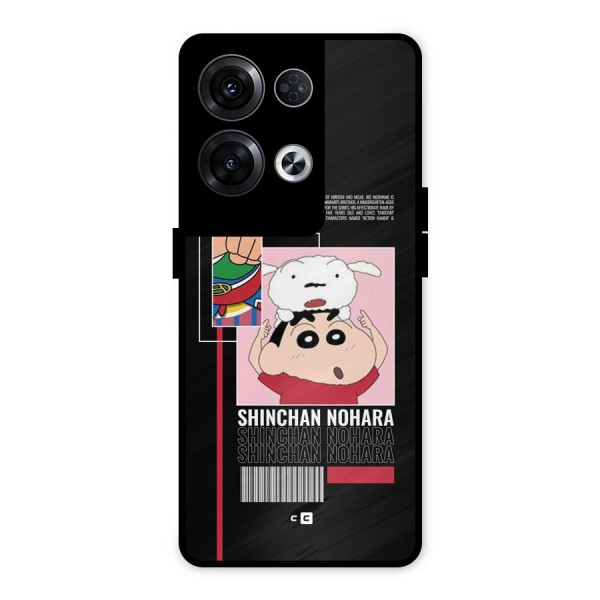 Shinchan Nohara Metal Back Case for Oppo Reno8 Pro 5G