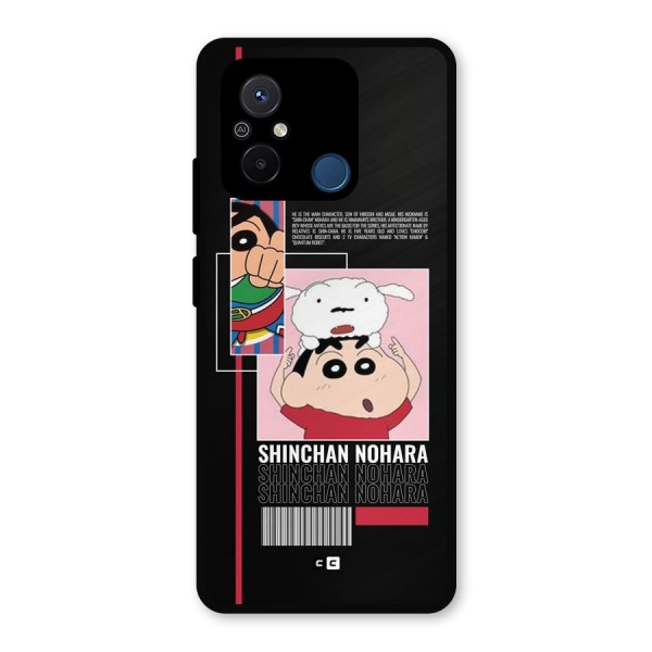 Shinchan Nohara Metal Back Case for Poco C55