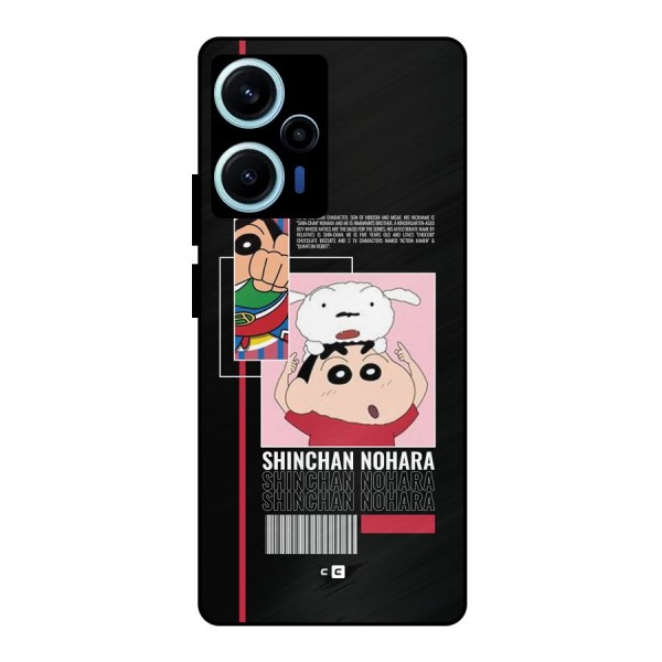 Shinchan Nohara Metal Back Case for Poco F5