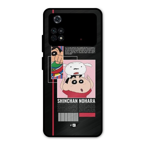 Shinchan Nohara Metal Back Case for Poco M4 Pro 4G