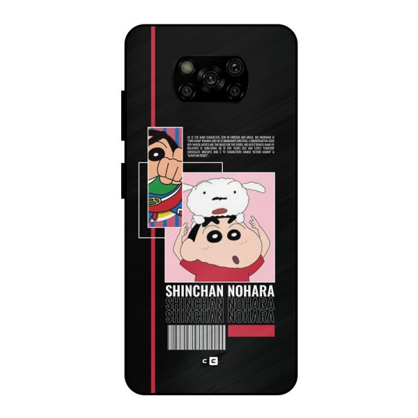 Shinchan Nohara Metal Back Case for Poco X3