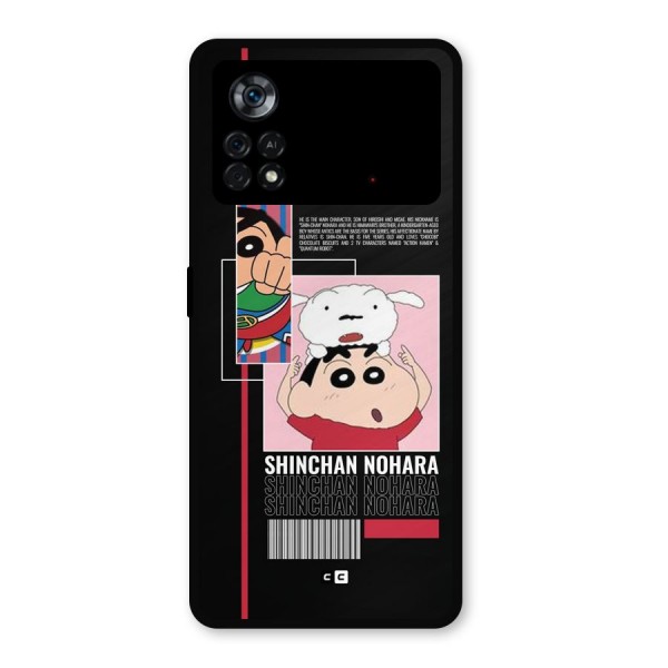 Shinchan Nohara Metal Back Case for Poco X4 Pro 5G